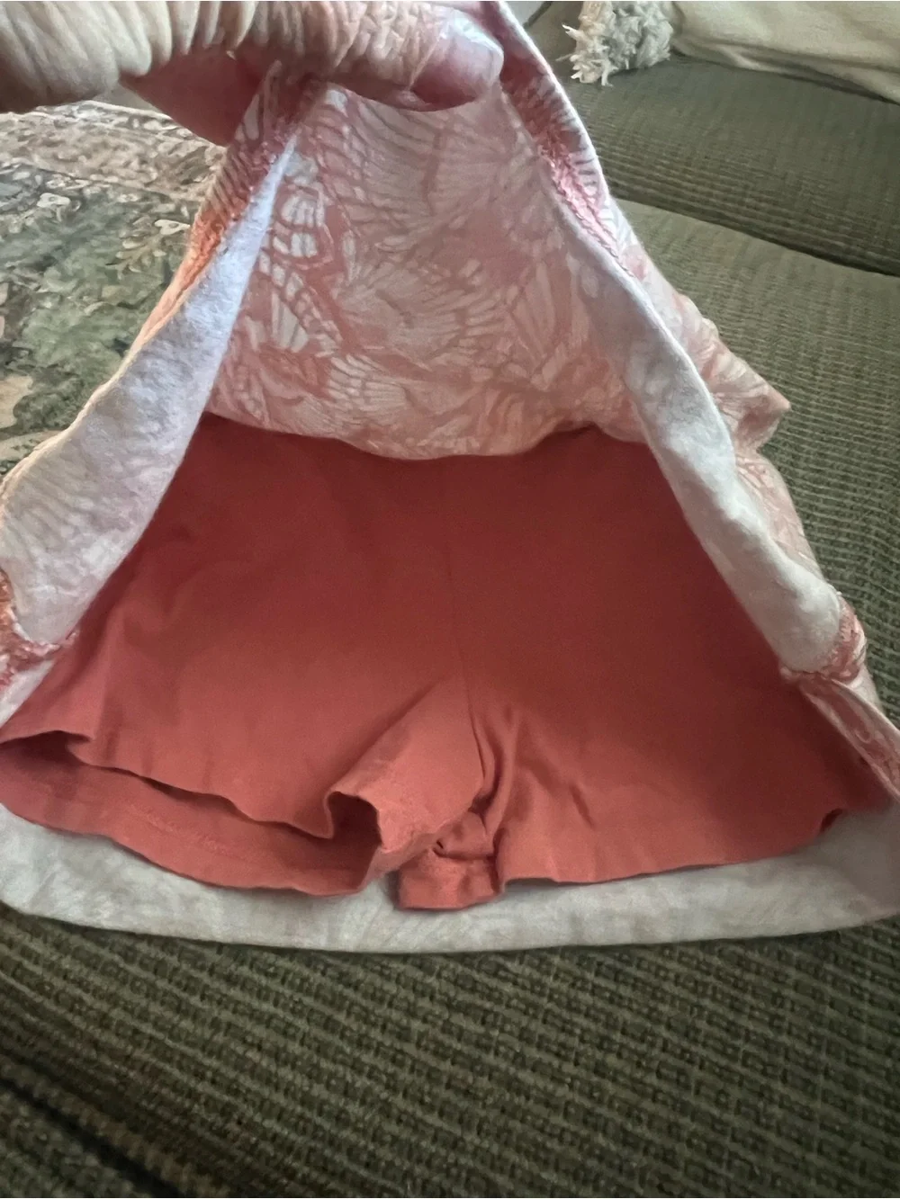 OshKosh B'gosh Coral Shell-Print Drawstring Skort